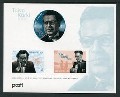 Finlandia 2015  Yvert Tellier  2341/43 MH Per: Toivo Kärki 100A. Mini Hoja ** - Ungebraucht