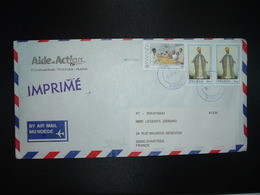 LETTRE Pour La FRANCE TP CARDINAL LAVIGERIE 5 Paire + NUTRITION 50 OBL. VIOLETTE 04 11 1995 - Oblitérés