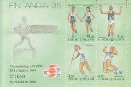 Finlandia 1994  Yvert Tellier - HB -  12 Atletismo ** - Blocks & Sheetlets