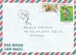 Madagascar 1988 Antananarivo Football Olympic Games Lemur Cover - Brieven En Documenten