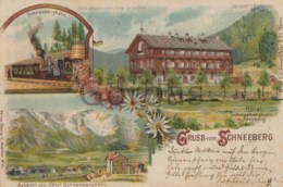 Austria - Gruss Vom Schneeberg - Schneebergbahn - Litho - 1899 - Schneeberggebiet