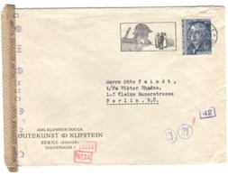 PRO JUVENTUTE 1942 30 Rp Solo With Superb Postmark Censored With LABEL Sent O Germany - Brieven En Documenten