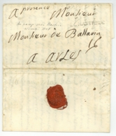 Guerre Succession D'Autriche DE MAASTRICHT 1748 Camp Sous Mastrick Inconnu à Lenain Belgique Arles Armee - Army Postmarks (before 1900)