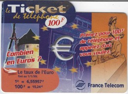 LE TICKET DE TELEPHONE - FRANCE TELECOM - FT Tickets