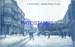 124835 SPAIN ESPAÑA SANTANDER CANTABRIA ALAMEDA PRIMERA Y BURGOS & RAILROAD POSTAL POSTCARD - Other & Unclassified