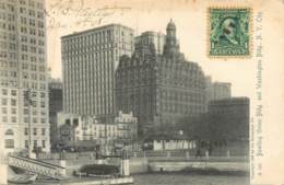 New York City - Bowling Green And Washington Buildings In 1908 - Andere Monumenten & Gebouwen
