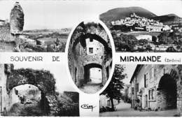 26 - MIRMANDE : Multivues Dentelées Noir Blanc- CPSM Village ( 575 Habitants) Dentelée Grand Format CPA - Drôme - Sonstige & Ohne Zuordnung