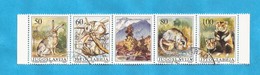 1992  2525-28  JUGOSLAVIJA  SERBIA SRBIJA SERBIEN FAUNA WWF HASEN  PROTEGEES GESCHUEZTE TIEREN  USED - Gebruikt