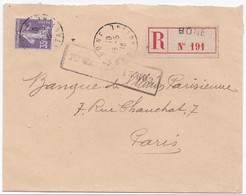BONE - 16 Mai 1916 - CONSTANTINE - Recommandé N° 191 - Storia Postale