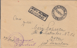 MILITARY CENSORED, POST OFFICE 176, WW2, WARFIELD LETTER, COVER, 1942, ROMANIA - Cartas De La Segunda Guerra Mundial