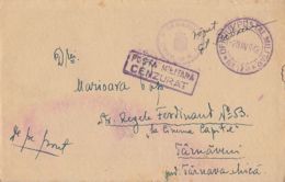 MILITARY CENSORED, POST OFFICE 176, WW2, WARFIELD LETTER, COVER, 1942, ROMANIA - Cartas De La Segunda Guerra Mundial