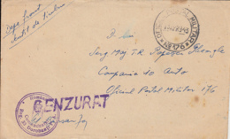 MILITARY CENSORED, POST OFFICE 174, WW2, WARFIELD LETTER, COVER, 1943, ROMANIA - World War 2 Letters