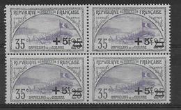 1922 - YVERT N° 166 BLOC De 4 ! ** MNH - COTE = 140 EUR. - ORPHELINS - Neufs