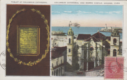 Amérique - Antilles - Cuba - La Habana - Tablet At Columbus Cathedral - Morro Castle - Matasellos 1931 - Cuba