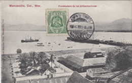 Amérique - Mexique Mexico - Manzanillo - Fondeadero De Las Embarcaciones - Port Mouillage Bâteaux - Matasellos 1908 - México