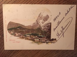 CPA, Suisse, MÜRREN Und Eiger, éd Comptoir De Phototypie, Neuchâtel, écrite En 1899, Timbre - Mürren