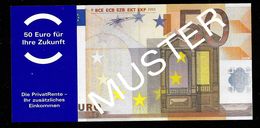 Test Note MUSTER RENTE ,  50 EURO, Testnote, Beids. Druck, RRR, UNC - Zonder Classificatie