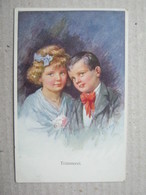 Illustrateur Karl Feiertag / Boy And Girl - " Just Married ", 1912. - Feiertag, Karl