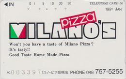 Télécarte Ancienne Japon / 110-011 - Alimentation - MILANO PIZZA - FOOD Advertising - ITALY Rel. Japan Phonecard - 256 - Alimentation