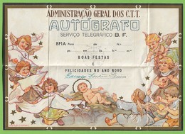 História Postal - Filatelia - Autógrafo - Correio - CTT - Philately - Telegram - Natal - Noel  Lisboa - Portugal - Covers & Documents