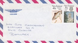 BUSTA VIAGGIATA AIR MAIL - NUOVA ZELANDA - DUNEDIN - VIAGGIATA PER RODOVRE ( DANIMARCA) - Storia Postale