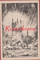 Delcampe - Vlamingen Gedenkt Ieper Vlaamse Beweging Illustrator Tekening Van Vlaamsche Soldaten Vuurlinie WW1 WWI World War 1 I - Weltkrieg 1914-18