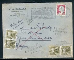 Taxes En Paire De St Martin De Connee Et De Le Lude Sur Enveloppe  De Le Lude En 1962 - Réf N 139 - 1859-1959 Cartas & Documentos