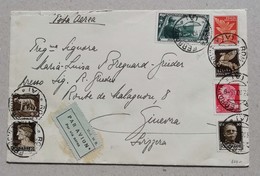 Busta Di Lettera Per Via Aerea Roma-Ginevra - 23/10/1933 - Marcophilie (Avions)