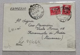 Espresso Gorizia-Fiorenzuola D'Arda - 19/01/1946 - Storia Postale