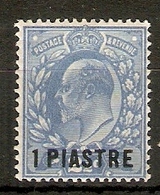 BRITISH LEVANT 1912 1pi On 2½d DULL BLUE PERF 15 X 14 SG 28a LIGHTLY MOUNTED MINT Cat £90 - Levante Británica