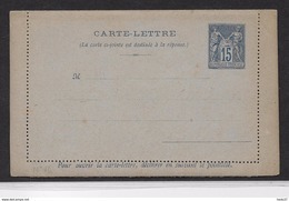 France Entiers Postaux - 15 C Bleu - Type Sage - Carte-lettre Avec Réponse -  Neuf - Kartenbriefe