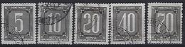 Germany (DDR) 1956 Dienstmarken B (o) Mi.1-5 - Usados