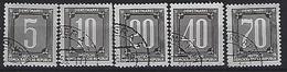 Germany (DDR) 1956 Dienstmarken B (o) Mi.1-5 - Oblitérés