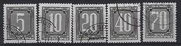 Germany (DDR) 1956 Dienstmarken B (o) Mi.1-5 - Oblitérés