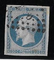 France N°14 - Variété Boule Sur Le "S" - TB - 1853-1860 Napoleon III