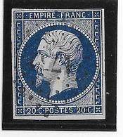 France N°14 - Nuance Bleu-noir - TB - 1853-1860 Napoleon III