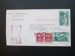 USA 1938/1959 Air Mail / Registered Paul P. Jemtschoujin Bronxville Nach Berlin Mariendorf West Berlin Nr. 436 Waag.Paar - Lettres & Documents