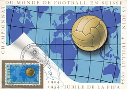 Soccer Football World Cup Championship Switzerland 1954 Maximum Card MC W Signature - 1954 – Zwitserland