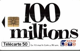 TELECARTE 50 UNITES 100 MILLIONS  SUPER LOTO - Spiele