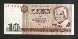 DDR / DEUTSCHLAND - 10 MARK (1971) C. ZETKIN - 10 Mark