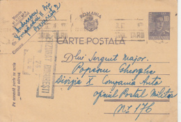 WW2, CENSORED BUCHAREST NR 74/B2, KING MICHAEL PC STATIONERY, ENTIER POSTAL, 1943, ROMANIA - 2de Wereldoorlog (Brieven)