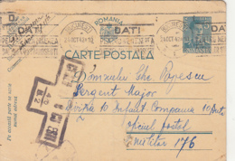 WW2, CENSORED BUCHAREST NR 426/B2, KING MICHAEL PC STATIONERY, ENTIER POSTAL, 1942, ROMANIA - Lettres 2ème Guerre Mondiale
