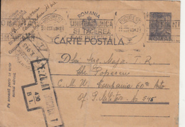 WW2, CENSORED BUCHAREST NR 430/B1, KING MICHAEL PC STATIONERY, ENTIER POSTAL, 1943, ROMANIA - Cartas De La Segunda Guerra Mundial