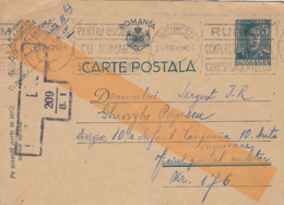 WW2, CENSORED BUCHAREST NR 209/B1, KING MICHAEL PC STATIONERY, ENTIER POSTAL, 1942, ROMANIA - Cartas De La Segunda Guerra Mundial