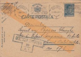 WW2, CENSORED BUCHAREST NR 89/B1, KING MICHAEL PC STATIONERY, ENTIER POSTAL, 1942, ROMANIA - Cartas De La Segunda Guerra Mundial