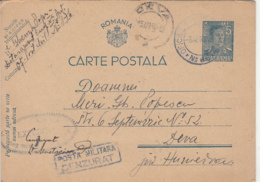 WW2, MILITARY CENSORED, KING MICHAEL PC STATIONERY, ENTIER POSTAL, 1943, ROMANIA - World War 2 Letters