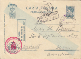 WW2, MILITARY CENSORED, POST OFFICE 176, KING MICHAEL PC STATIONERY, ENTIER POSTAL, 1943, ROMANIA - Cartas De La Segunda Guerra Mundial