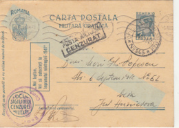 WW2, MILITARY CENSORED, POST OFFICE 545, KING MICHAEL PC STATIONERY, ENTIER POSTAL, 1943, ROMANIA - Cartas De La Segunda Guerra Mundial