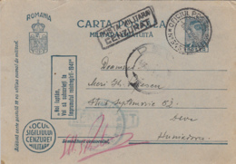 WW2, MILITARY CENSORED, POST OFFICE 545, KING MICHAEL PC STATIONERY, ENTIER POSTAL, 1943, ROMANIA - 2de Wereldoorlog (Brieven)