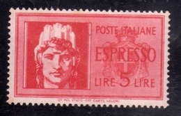 ITALIA REGNO ITALY KINGDOM 1945 LUOGOTENENZA ESPRESSO SPECIAL DELIVERY LIRE 5 MNH - Mint/hinged